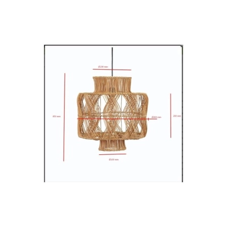 Naturalna lampa z plecionym abażurem ABR-LW23-BH-E27 z serii BOHO - 2