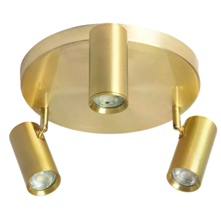 Złota lampa sufitowa z reflektorami ABR-LPC-Z-3XGU10 z serii ESTETICA