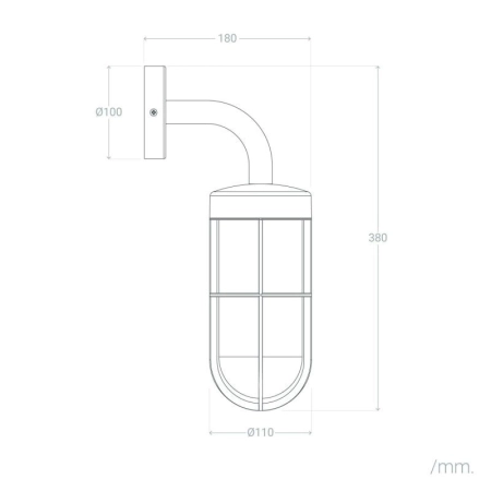 Loftowa lampa na elewację ABR-KZKG-C-E27 z serii GARDENA CLASICA - 2