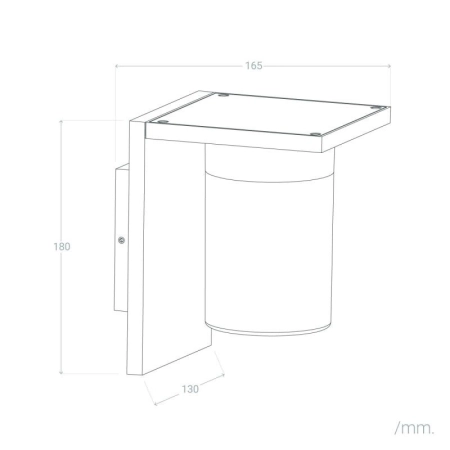 Kinkiet elewacyjny z gwintem E27 ABR-KZP2-E27 z serii GARDENA MODERNO - 2