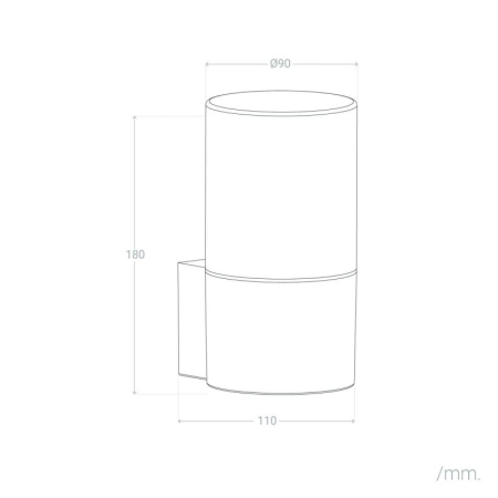 Lampa na elewację, ciemne szkło ABR-KZP3-E27 z serii GARDENA MODERNO - 2