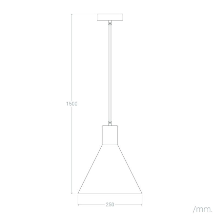 Stożkowa, prosta lampa wisząca ABR-KWSZ-E27 z serii LIBRIO - 2