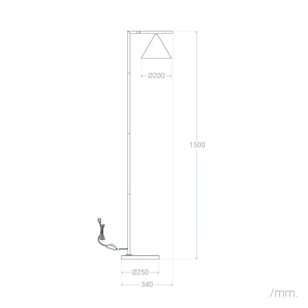 Efektowna lampa podłogowa, złoto i marmur ABR-LPV-E27 z serii LIBRIO - 2