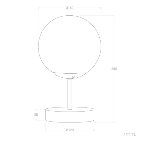 Minimalistyczna lampka stołowa z kloszem ABR-LSS-Z-E27 z serii MILANO - 2