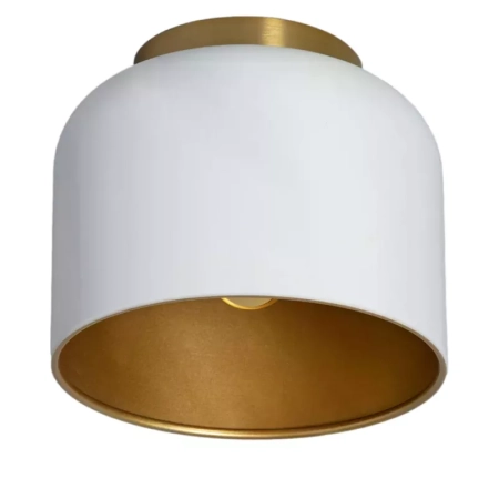 Biało-złota lampa sufitowa do sypialni ABR-PA-E27 z serii MISTICA