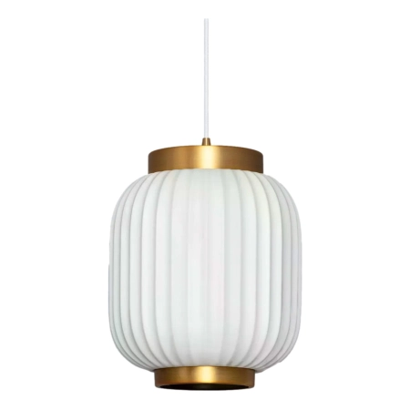 Stylowa lampa, biało-złoty klosz ABR-LWPP-E14 z serii PORCELLADO