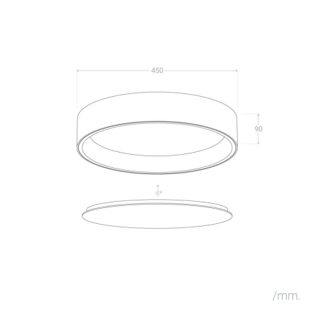 Ledowa lampa sufitowa ⌀45cm ABR-PLR-C-20W-CCT z serii ROYAL - 2