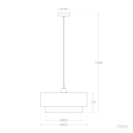 Granatowo-złota lampa wisząca do sypialni ABR-LWT-E27 z serii TESUTTO - 2