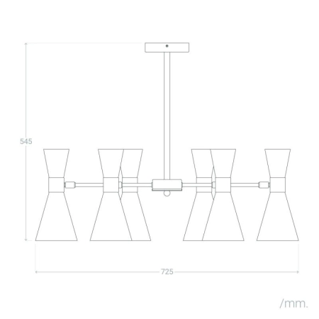 Czarno-złota lampa sufitowa do salonu ABR-LWS-6XE27 z serii SALVATORE - 2