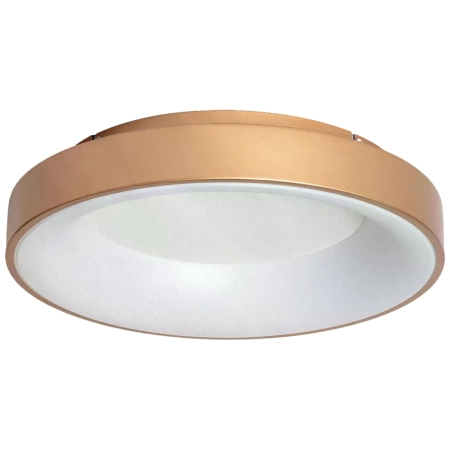 Złoty, okrągły plafon LED ⌀47cm ABR-PLOGZ-40W z serii GIOVANI