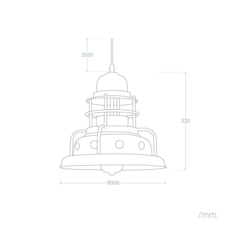 Nowoczesna, loftowa lampa wisząca ABR-RRG-E27 z serii RETRO - 8