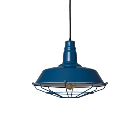Dekoracyjna, niebieska lampa wisząca ABR-RRP-N-E27 z serii RETRO
