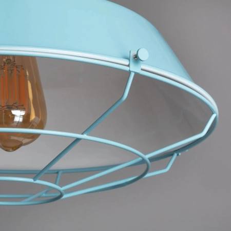 Efektowna, błękitna lampa dekoracyjna ABR-RRP-B-E27 z serii RETRO