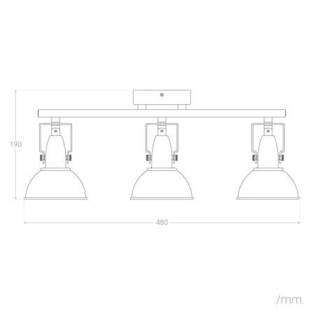 Loftowa lampa sufitowa na listwie ABR-RRO-C-3XE14 z serii RETRO - 7