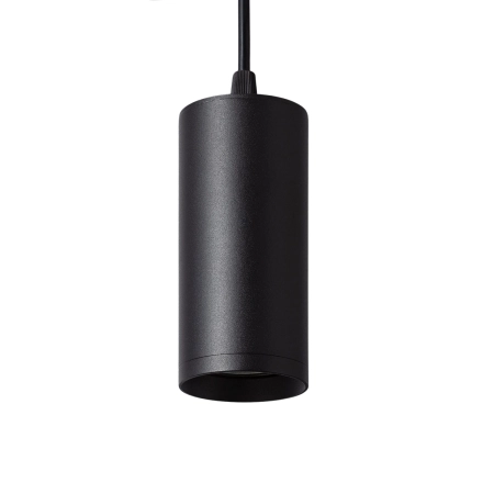 Minimalistyczna lampa wisząca, czarna tuba ABR-ZSC-GU10 z serii ECHO