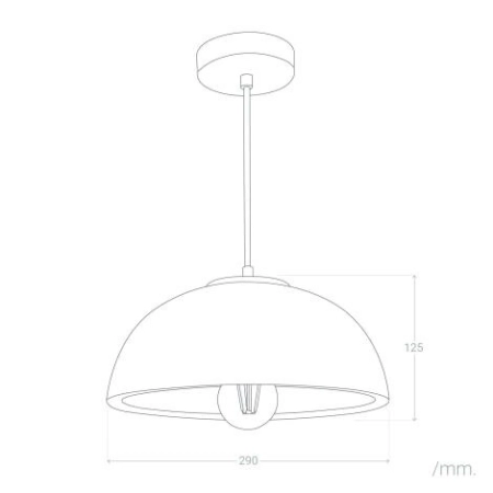 Ceramiczna kopuła wisząca do stylowej kuchni ABR-CIRI-E27 z serii CIRI - 7