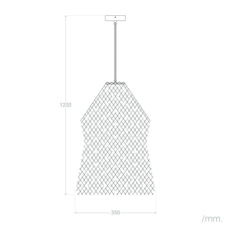 Nieregularna, naturalna lampa wisząca ABR-NLW33-BH-E27 z serii BOHO - 8