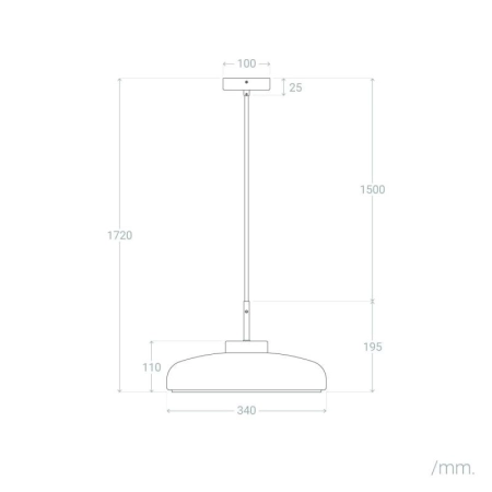 Lampa wisząca z miodowym kloszem ABR-SLWA-E27 z serii ARTEL - 8