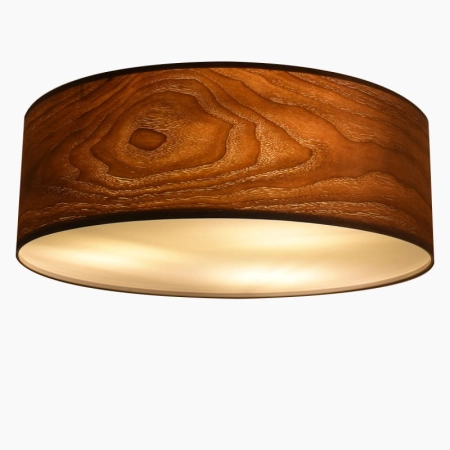 Lampa sufitowa z drewnianym abażurem ABR-PLO-DE-3XE27 z serii BOSCO