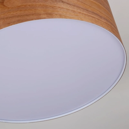 Lampa sufitowa z drewnianym abażurem ABR-PLO-DE-3XE27 z serii BOSCO