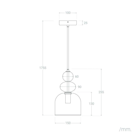 Ozdobna, kolorowa, szklana lampa wisząca ABR-KOLO2-F z serii KOLORENO - 8