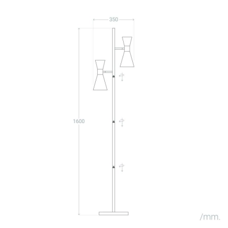 Czarno-złota lampa stojąca w stylu loft ABR-LPS2XE27 z serii SALVATORE - 10