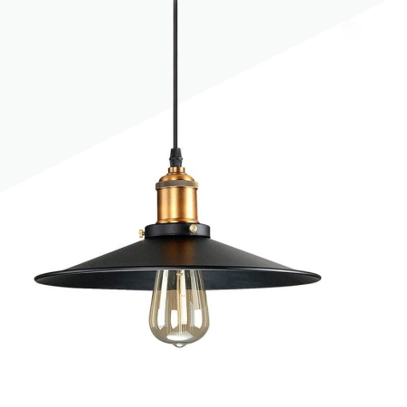 Czarno-złota lampa wisząca w stylu retro ABR-LWRT-E27 z serii RETRO