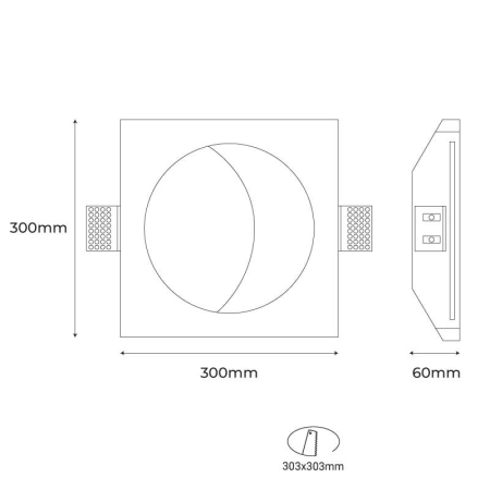 Lampa podtynkowa LED, księżyc ABR-PWO-MOON-30CM z serii MOON - 11