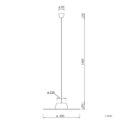 Lampa wisząca w kształcie kapelusza ABR-LWAA-60 z serii BOHO - 10