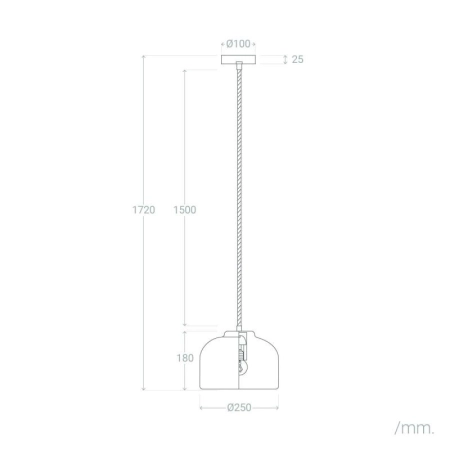 Złota lampa wisząca na żarówkę E27 ABR-LWG25 z serii GOLDI - 7