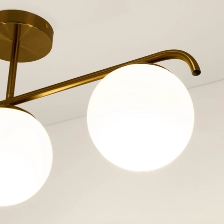 Elegancka lampa sufitowa z trzema kloszami ABR-LW3XE27M z serii MILANO - 5