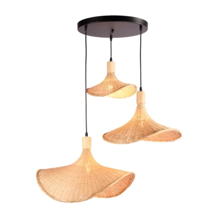 Lampa wisząca boho, 3 kapelusze ABR-LWS-BH40-3XE27 z serii BOHO