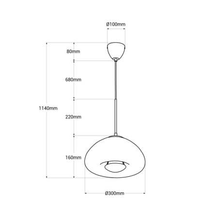 Lampa wisząca szklana, miedziana, połysk ABR-LSW-M z serii ZONDA - 3