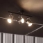 Czarno-srebrne reflektory do salonu ABR-RRH-C-3XGU10 z serii RETRO