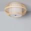 Stalowa lampa sufitowa, bambusowy plafon ABR-PL2-BH-E27 z serii BOHO