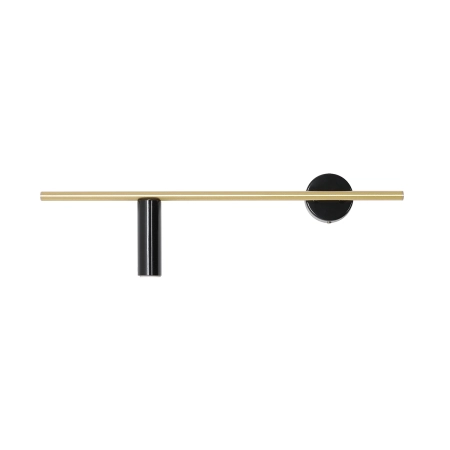 Czarno-złoty, lewy, minimalistyczny kinkiet 1083C40 z serii TREVO LEWY