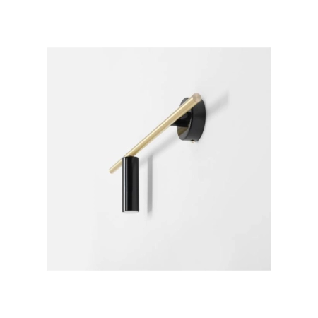 Czarno-złoty, lewy, minimalistyczny kinkiet 1083C40 z serii TREVO LEWY 3