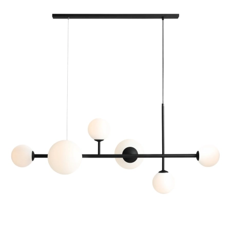 Czarna, pozioma lampa wisząca nad stół 1092K1_2 z serii DIONE