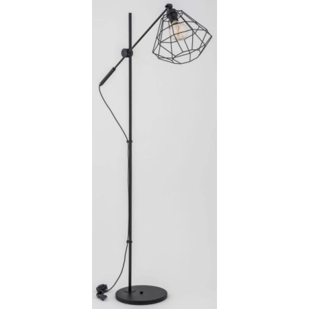 Loftowa, druciana, czarna lampa podłogowa AL 9268 z serii BOOGIE