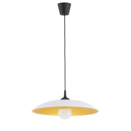 Lampa wisząca retro z biało-żółtym kloszem AL 61191 z serii BETULA