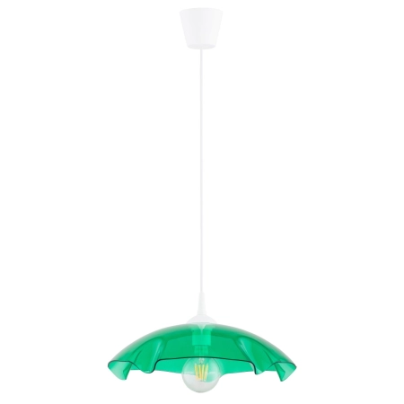 Lampa wisząca z kloszem w zielonym kolorze AL 61349 z serii LILIA