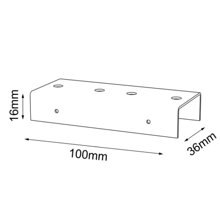 Łącznik prosty do systemów modułowych ANT 1017 z serii LINE MOVE - wymiary