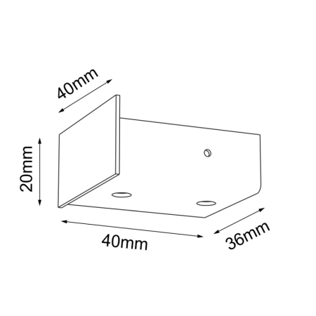 Zakończenie do systemów modułowych ANT 1021 z serii LINE MOVE - wymiary