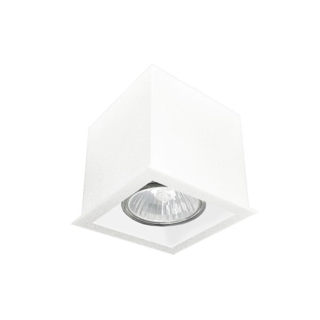 Biała, natynkowa oprawa downlight 8x8cm ANT 1079 z serii CAGE