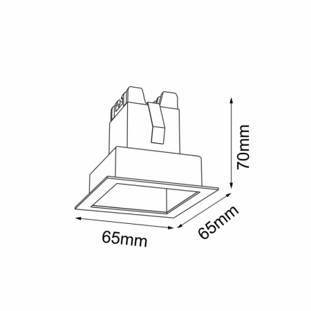 Podtynkowe oczko ze światłem LED 2W 4000K ANT 3041 z serii A-GLARE - wymiary