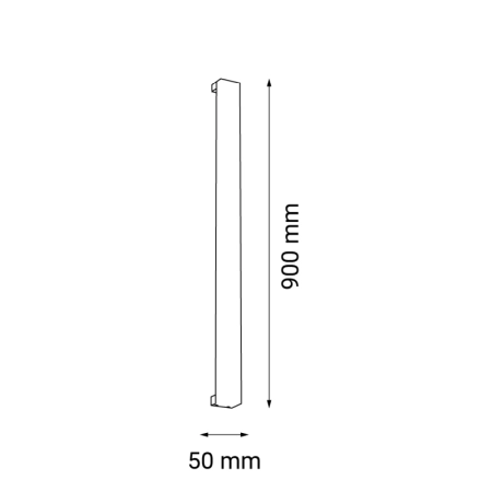 Geometryczna lampa ścienna LED 90cm 3000K ANT 4013 z serii HOSO - wymiary