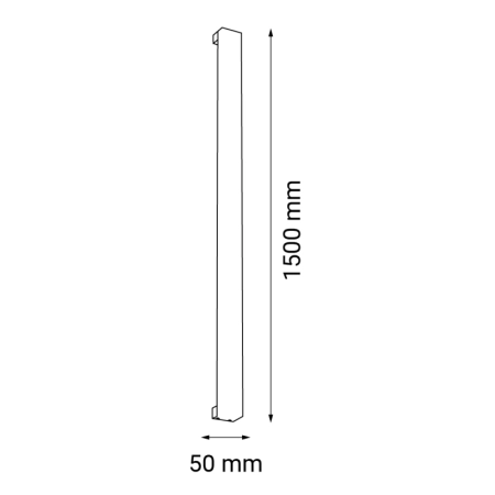 Długi, ledowy kinkiet do korytarza 150cm 4000K ANT 4018 z serii HOSO - wymiary