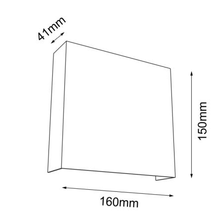 Lampa ścienna w stylu technicznym, do holu ANT 4410 z serii KITAMI - wymiary