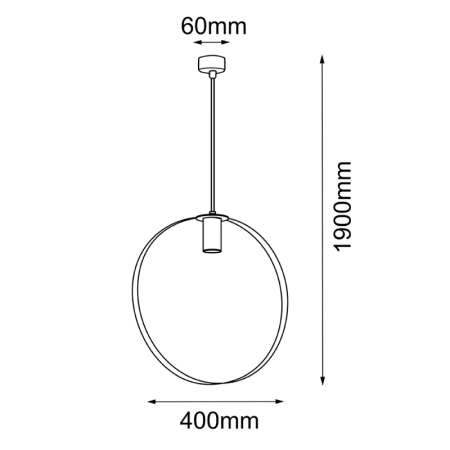 Geometryczna lampa wisząca GU10 ⌀40cm ANT 5149 z serii ORTIGA - wymiary