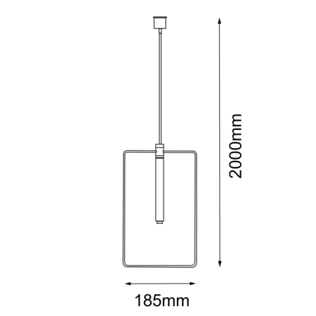 Minimalistyczna lampa wisząca do sypialni ANT 8288 z serii FARO - wymiary